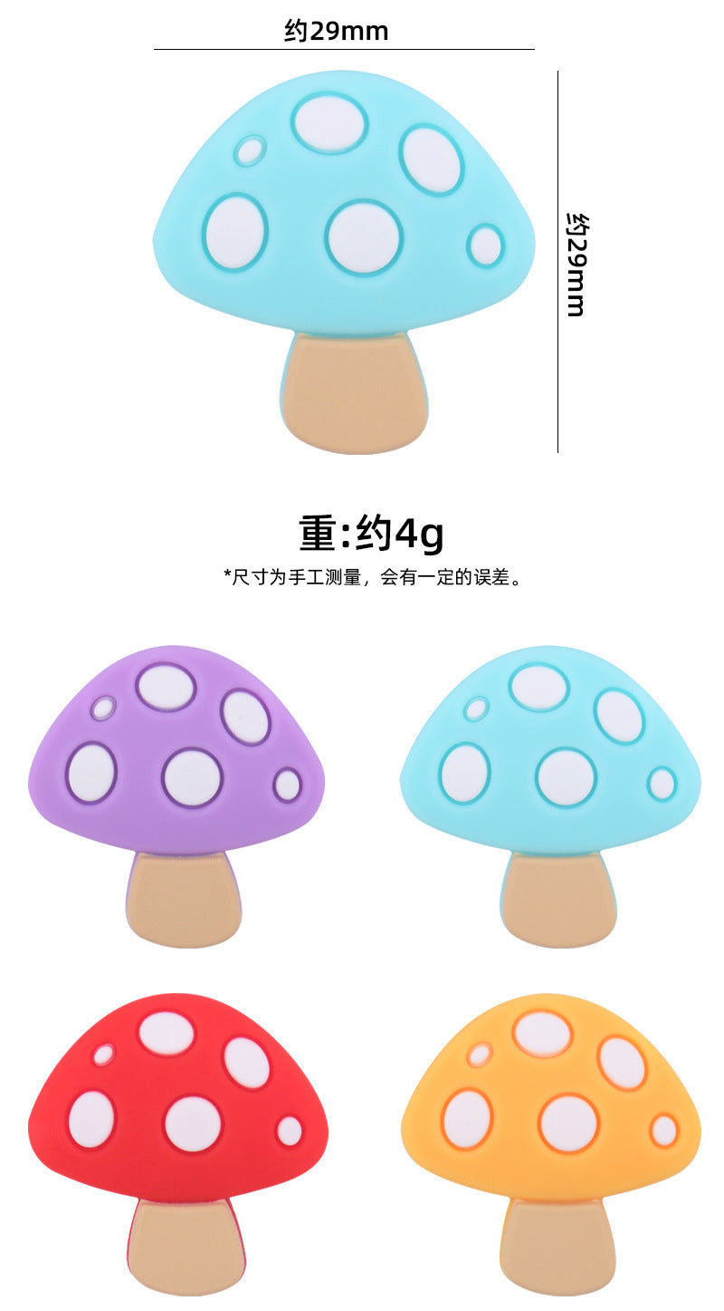 Wholesale DIY Cartoon Silicone Mushroom Focal Beads